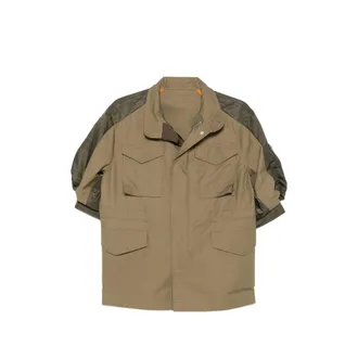 sacai Panelled Drawstring-waist Jacket