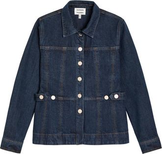 Damson Madder Darbie Panelled Denim Shirt - Dark Blue - 16 (UK16 / XL)