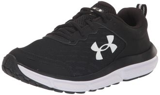 Under Armour Womens Charged Assert 10 Shoes, (001) Black/Black/White, 11 Wide