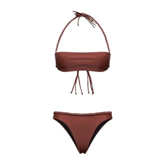 Silvian Heach Bikini a fascia con dettagli intrecciati - - Swimwear - Donna - Marrone - 2XS