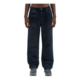 Represent Loose-fit Jeans, male, Gray, Size: W36 R3 Distressed Baggy Denim