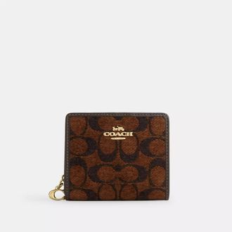 Coach Snap Wallet In Signature Chenille