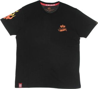 Alpha Industries Vlamprint Hot Wheels Zwart Tee - Heren - T-shirts - Zwart - XS - Katoen - Tops