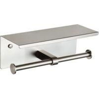 OEM Portarrollos De Papel Higi&eacute;nico De Acero Inoxidable Con Estantes De Pared Para Ba&ntilde;o (plata Cepillada, Doble Extremo) - Crezuo