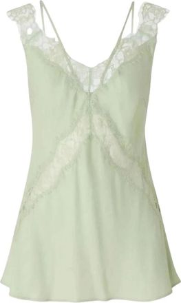 Pinko Pinko, Tops, Dames, Groen, M, Sleeveless Tops