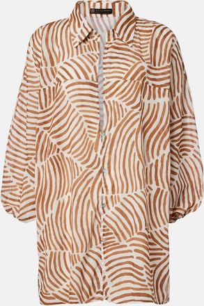 Vix Moana oversized printed cotton shirt