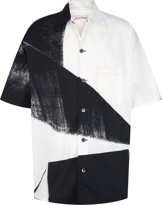 Alexander McQueen Alexander Mcqueen Brushstroke Print Hawaiian Shirt