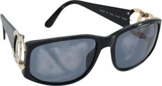 Chanel Pre-owned Accessories, female, Black, Size: ONE SIZE Pre-owned Vintage Sunglasses