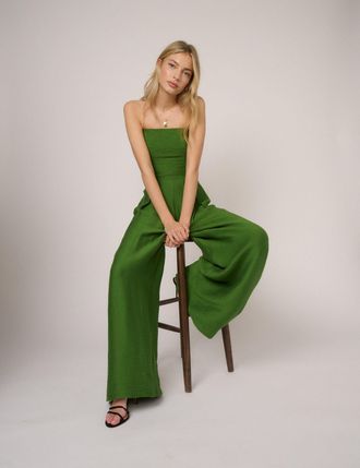 Nobody's Child Green Bandeau Rory Jumpsuit