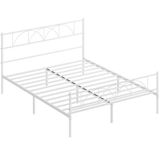 HOMCOM Estructura de cama 161.5x208x98 cm blanco