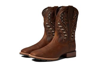 Ariat Hybrid VentTEK Cowboy Boots Distressed Brown/American Flag : 10.5 D - Medium, Textile/Leather