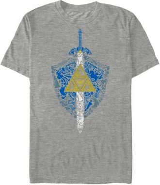 Nintendo Mens Nintendo Legend of Zelda Hidden Pattern Graphic T-Shirt in Athletic Heather at Nordstrom, Size Xxx-Large