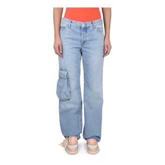 Off-white Straight Jeans, female, Blue, Size: W27 Toybox Painted Pocket Pant