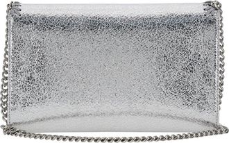 Stella McCartney Womens Wallet With Chain Falabella Metallic Polyester Shoulder Bags