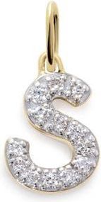 Monica Vinader Lab Grown Diamond Initial Pendant in Yellow Gold at Nordstrom