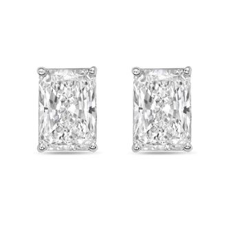 Diana M. Jewels 14Kt White Gold 2.00 cts Lab Grown Radiant Cut Diamond Studs