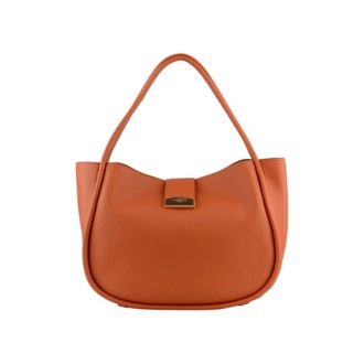 Pourchet Tassen, Dames, Oranje, ONE Size, Leer, Liane Schoudertas