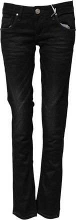 Acht Low Waist Skinny Denim - Dames - Slim Fit Jeans - Zwart - W26 - Denim - Jeans
