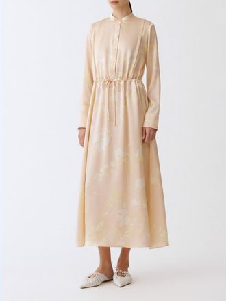 Fabiana Filippi Bloemenprint Midi-jurk met Touwtje in de Taille