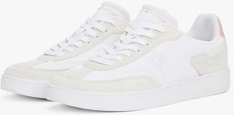 Tommy Hilfiger Womens Suede Heritage Sneaker - White - US 6.5 / EU 37