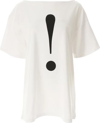 Moschino T-Shirt Oversize! - Dames - T-shirts - Wit - S - Katoen - Tops