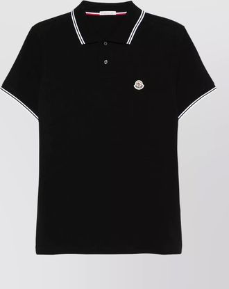 Moncler short sleeve polo shirt straight cut collar