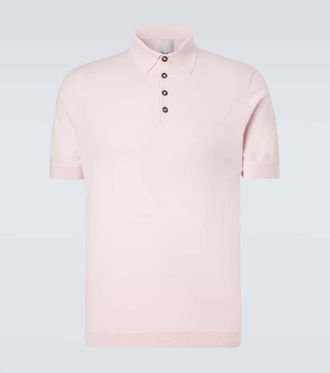 Allude Cotton, silk, and cashmere polo shirt