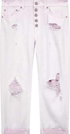 Dondup Losse Fit Jeans - Dames - Cropped Jeans - Paars - W28 - Katoen - Jeans