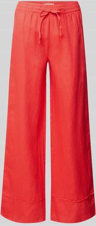 Christian Berg Leinenhose mit elastischem Bund und Tunnelzug in Rot, Gr&ouml;&szlig;e 34