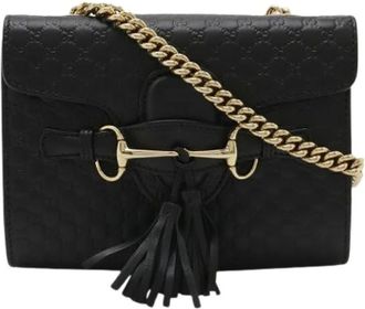 Gucci Pre-owned Cross Body Bags, female, Black, Size: ONE SIZE Pre-owned Vintage Shoulder Bag