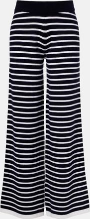 Jardin Des Orangers Striped cashmere wide-leg pants