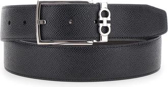 Ferragamo Black Reversible Buckle Belt