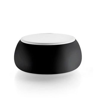 Plust Mesa De Centro Baja Redonda Container De Dise&ntilde;o Moderno T Ball - Negro