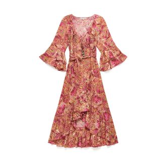 Maliparmi Midi Dresses, female, Multicolor, Size: 2XL Sweet Butterfly Dress