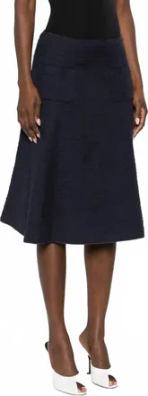 N&deg;21 Boucle Flare Skirt In Blue