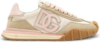 Dolce & Gabbana Schoenen, Dames, Roze, 36 EU, Leer, Athletic Sneakers