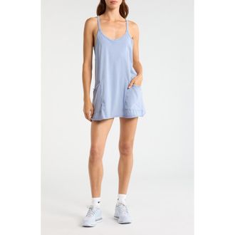Free People FP Movement Hot Shot Racerback Romper in Blue Ash at Nordstrom, Size X-Small