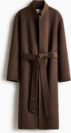 H&M Handgefertigter Mantel aus Wollmix - Brown