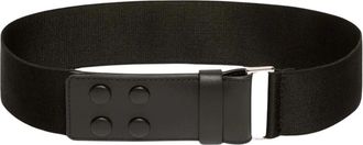 Max Mara Elastische Riem en Leren Ceintuur - Dames - Riemen - Zwart - L - Leer - Accessoires
