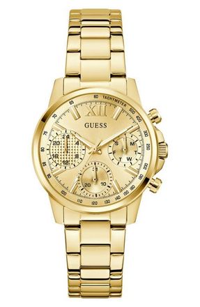 Guess Bailey Chronograph Bracelet Watch, 36mm in Gold Tone/gold at Nordstrom