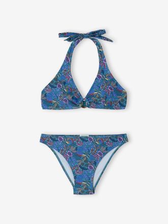 Vertbaudet Damen Bikini, 2-teilig Familien-Capsule LIBERTY blau