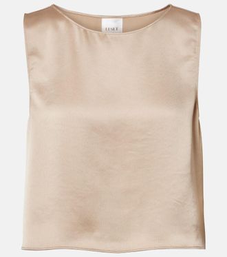 Leset Barb satin top