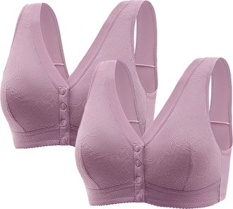 Generic Bra for Large Breasts High Support Bras for Women Adjustable Strap Full Coverage Up Bras Comfortable No Underwire Wireless Bras Padded Bra No Underwir