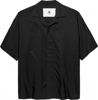 New Amsterdam Surf Association Rated Zwart Print Longsleeve Shirt - Heren - Korte mouwen Overhemden - Zwart - M - Katoen - Overhemden