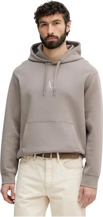 A|X Armani Exchange Pullover Hoodie - Heren - Hoodies - Bruin - 2XL - Katoen - Hoodies & sweatvesten