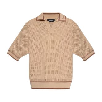 Dsquared2 Heren, Tops, Beige, Maat: XL Katoen