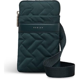 Radley London Holland Park - Quilt Medium Zip Around Phone Crossbody Bag in Teal at Nordstrom
