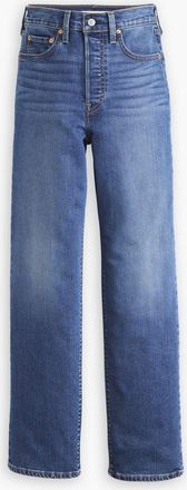 Levi's Womens The Last Straw Ribcage Full Length Jean - Blue - Size 25W/30L