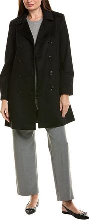 Sofiacashmere Modern Wool & Cashmere-Blend Trench Coat