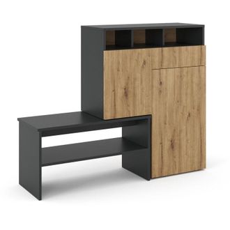 Vicco Mobile porta scarpe Selena, Grigio, 124.5 x 102 cm